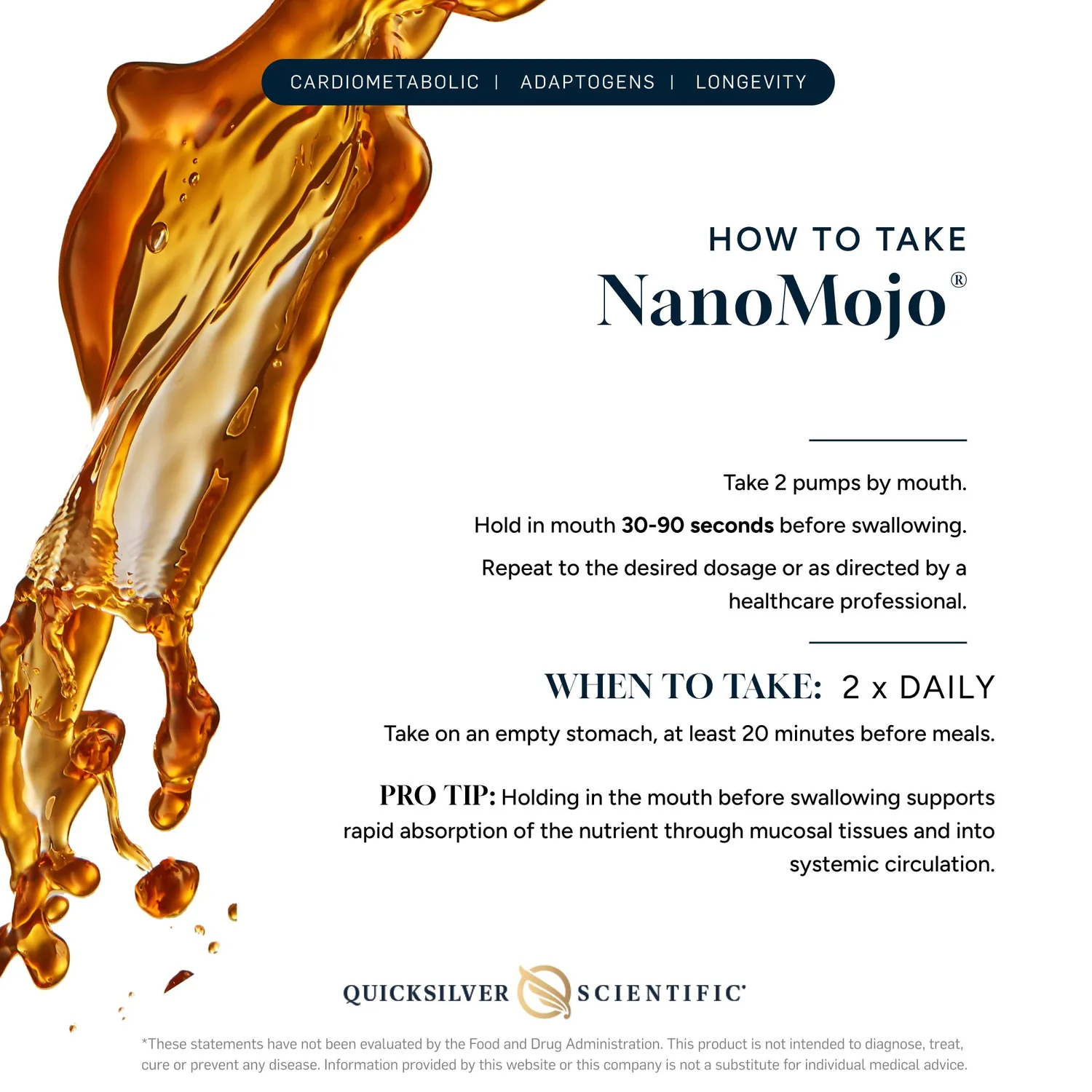 Quicksilver Scientific NanoMojo tonic 50 ml menn adaptogen