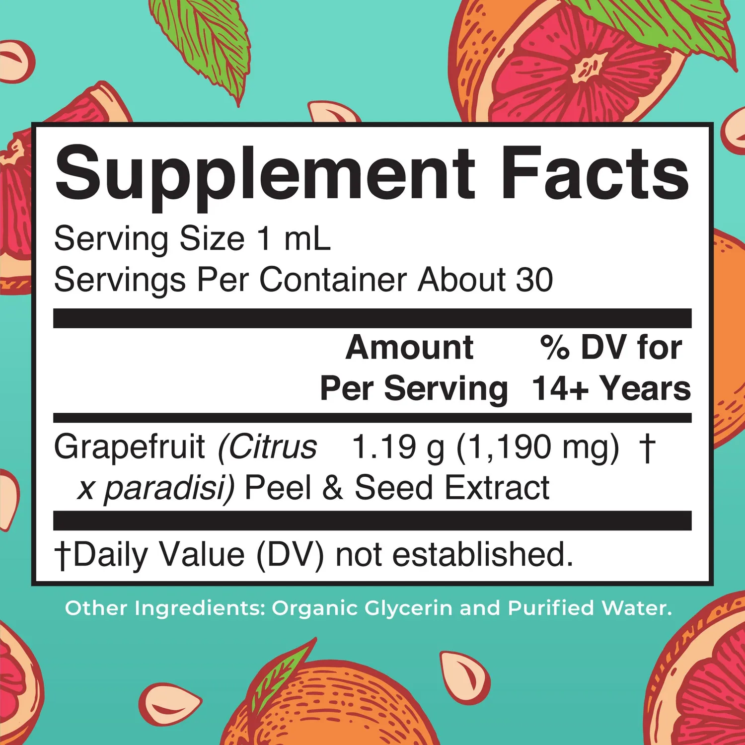 MaryRuth's Grapefruit Seed dråper 30 ml alkoholfri