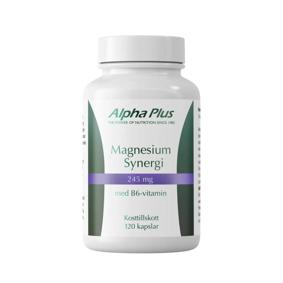 A+ Magnesium Synergi kapsler 120 stk med B6