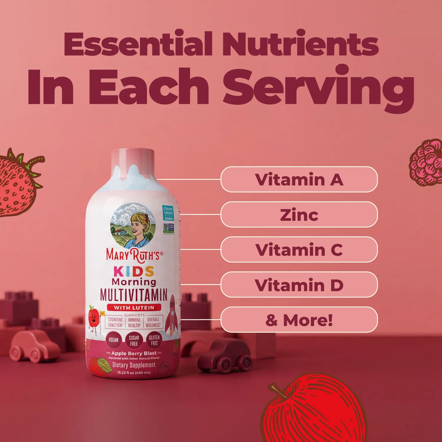 MaryRuth's Kids Liquid Morning Multivitamin flytende barn