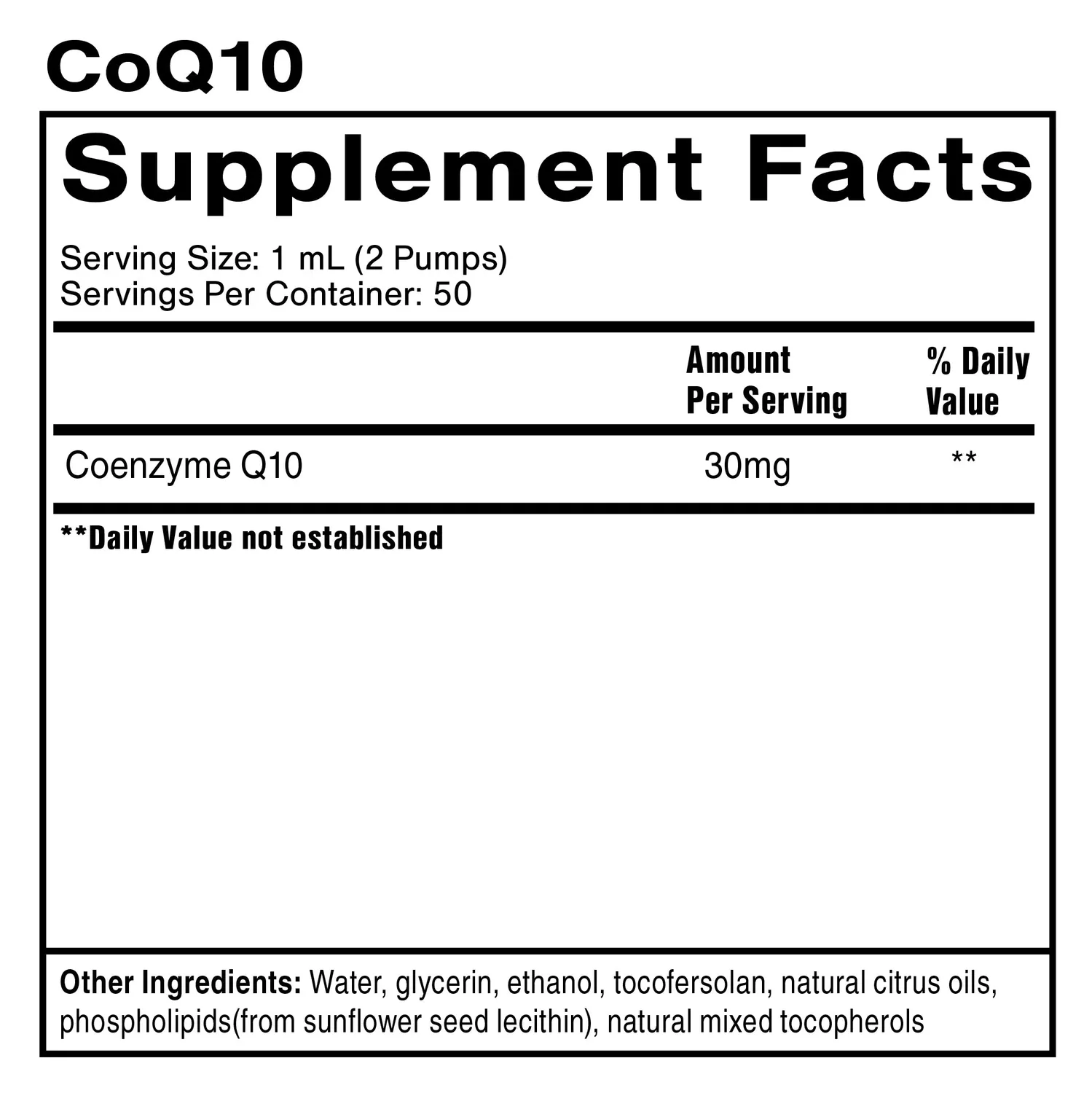 Quicksilver Scientific CoQ10 flytende 50 ml energi