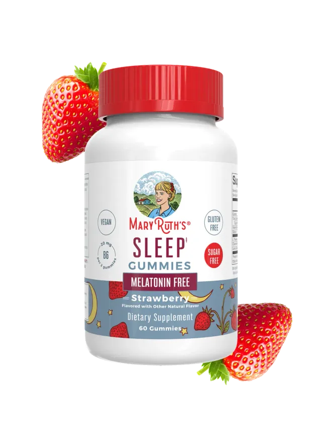 MaryRuth's Melatonin Free Sleep Gummies jordbær 60 stk