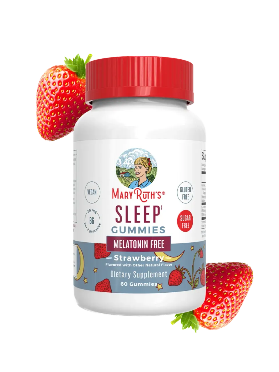 MaryRuth's Melatonin Free Sleep Gummies jordbær 60 stk