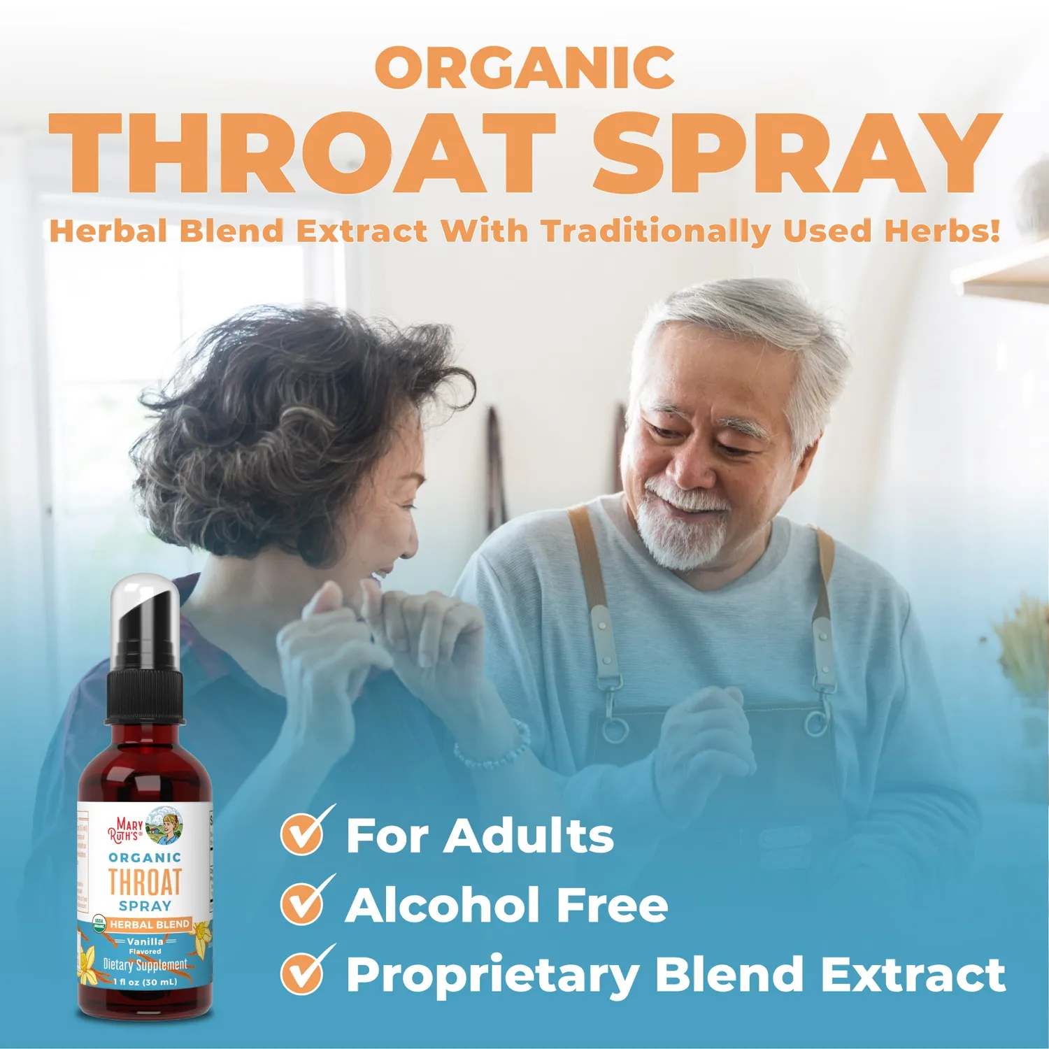 MaryRuth's Organic Throat Spray halsspray vanilje