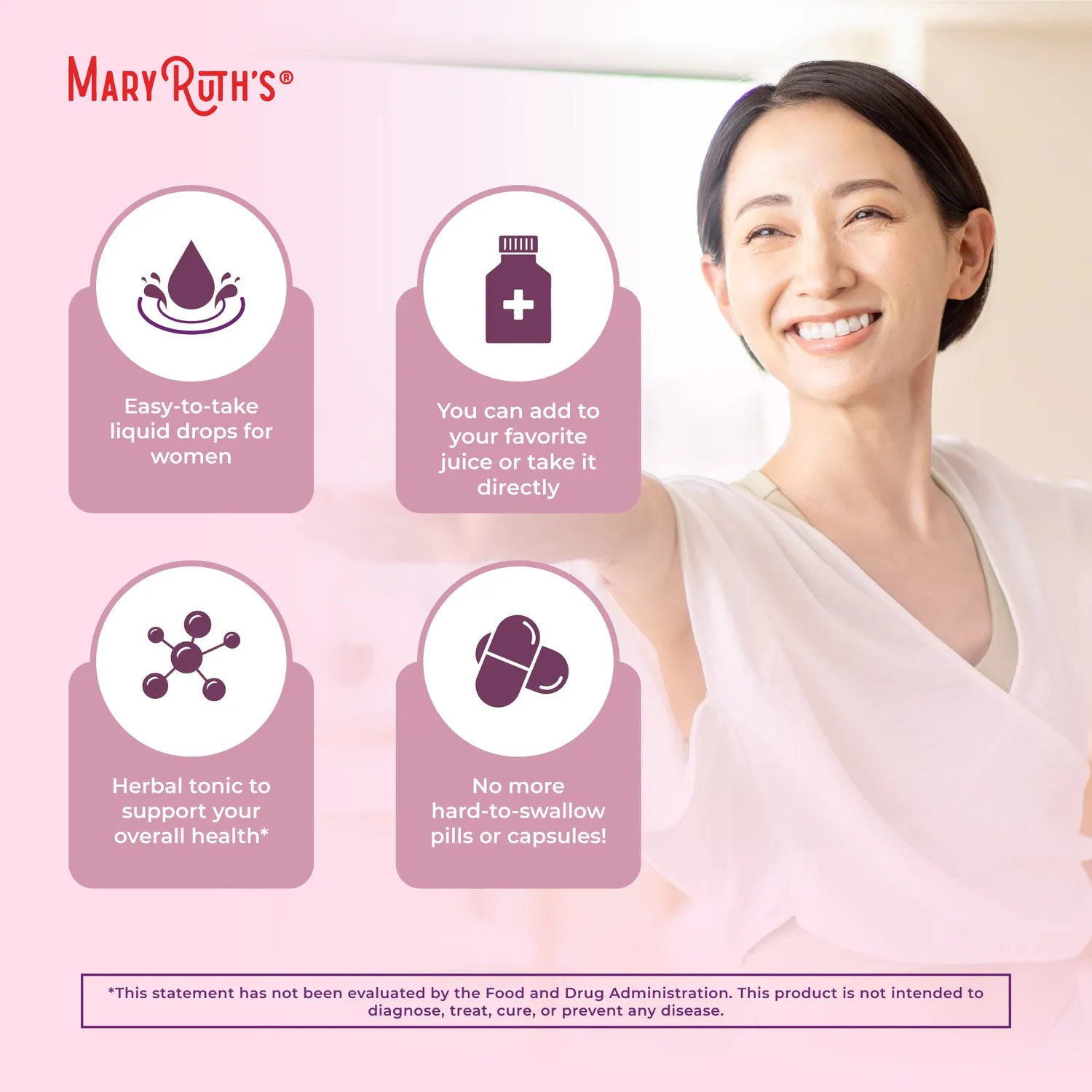 MaryRuth's Women's Wellness menstruasjonsdråper økologisk 30 doser