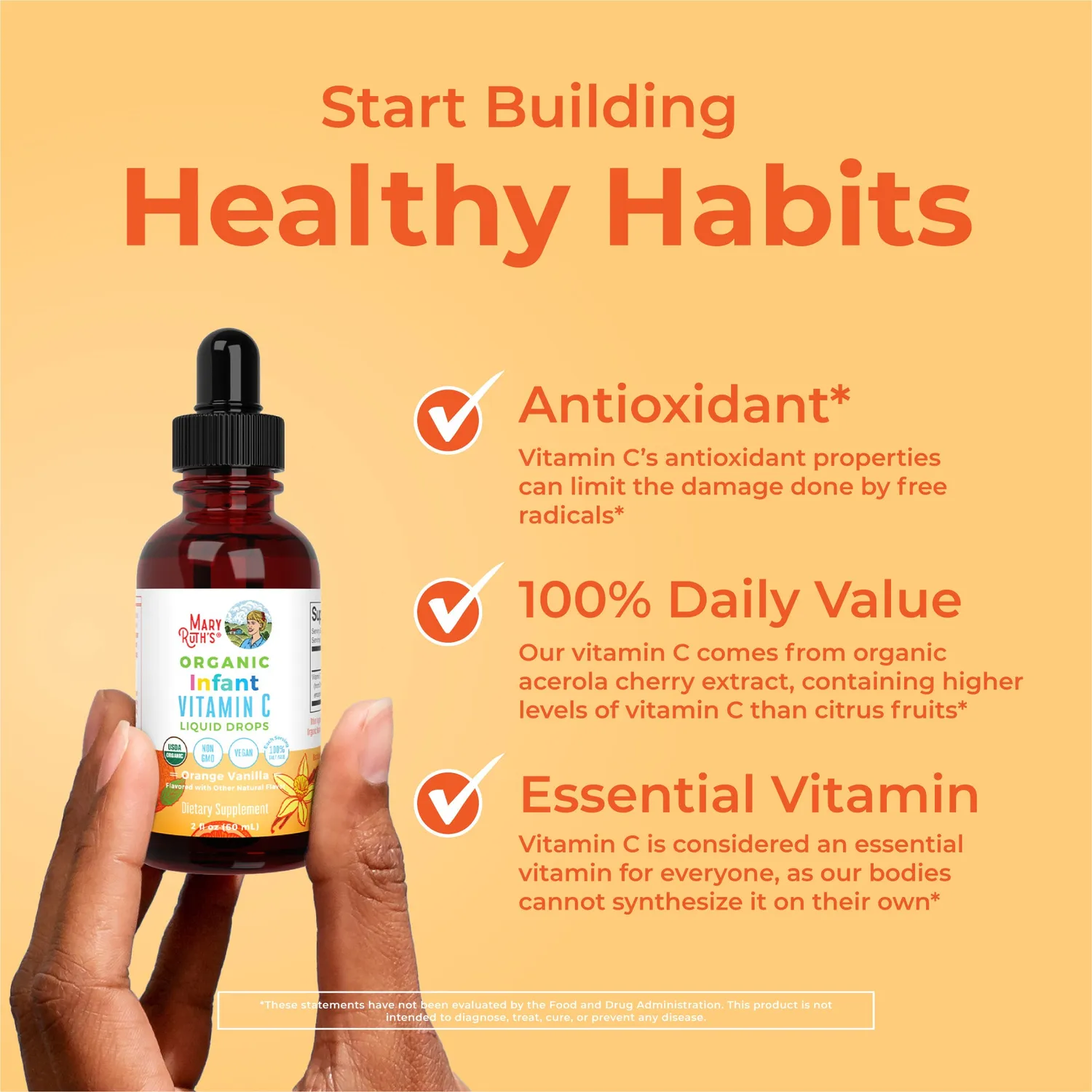 MaryRuth's Infants C-vitamin dråper økologisk 30 doser