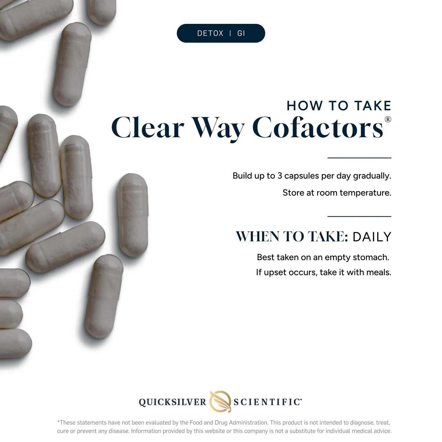 Quicksilver Scientific Clear Way Cofactors kapsler 120 stk detox
