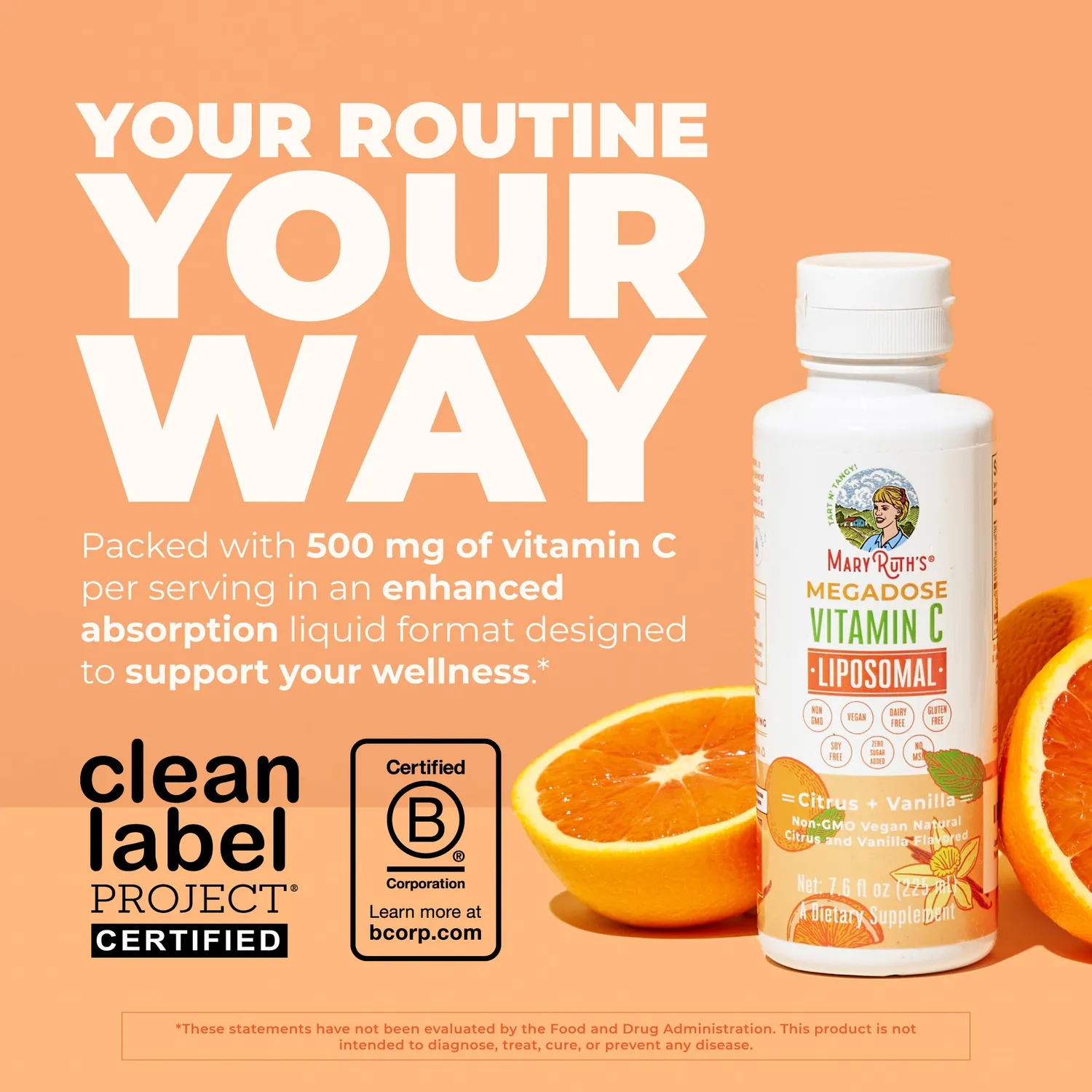 MaryRuth's Megadose Vitamin C Liposomal c-vitamin 30 doser immun