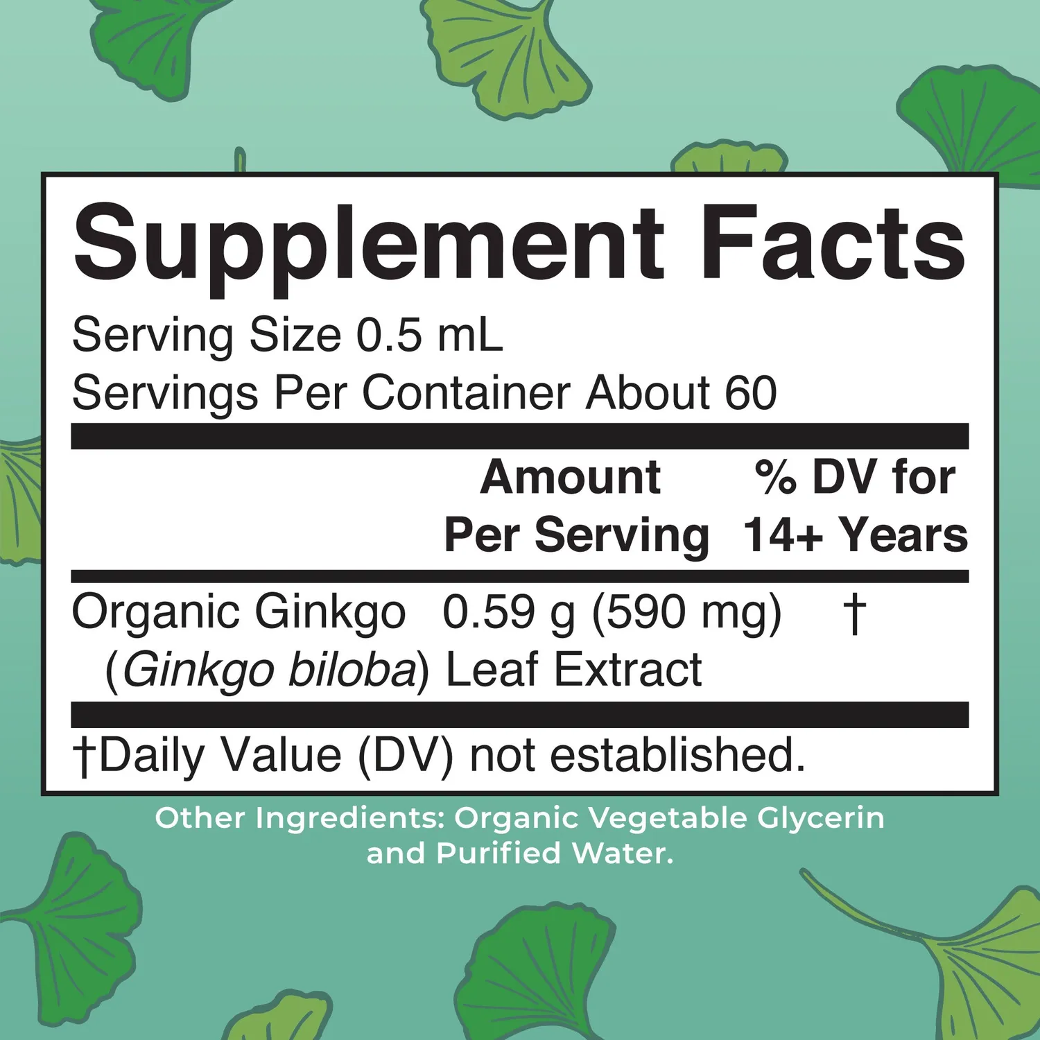 MaryRuth's Ginkgo Leaf dråper ginkgo biloba 60 doser