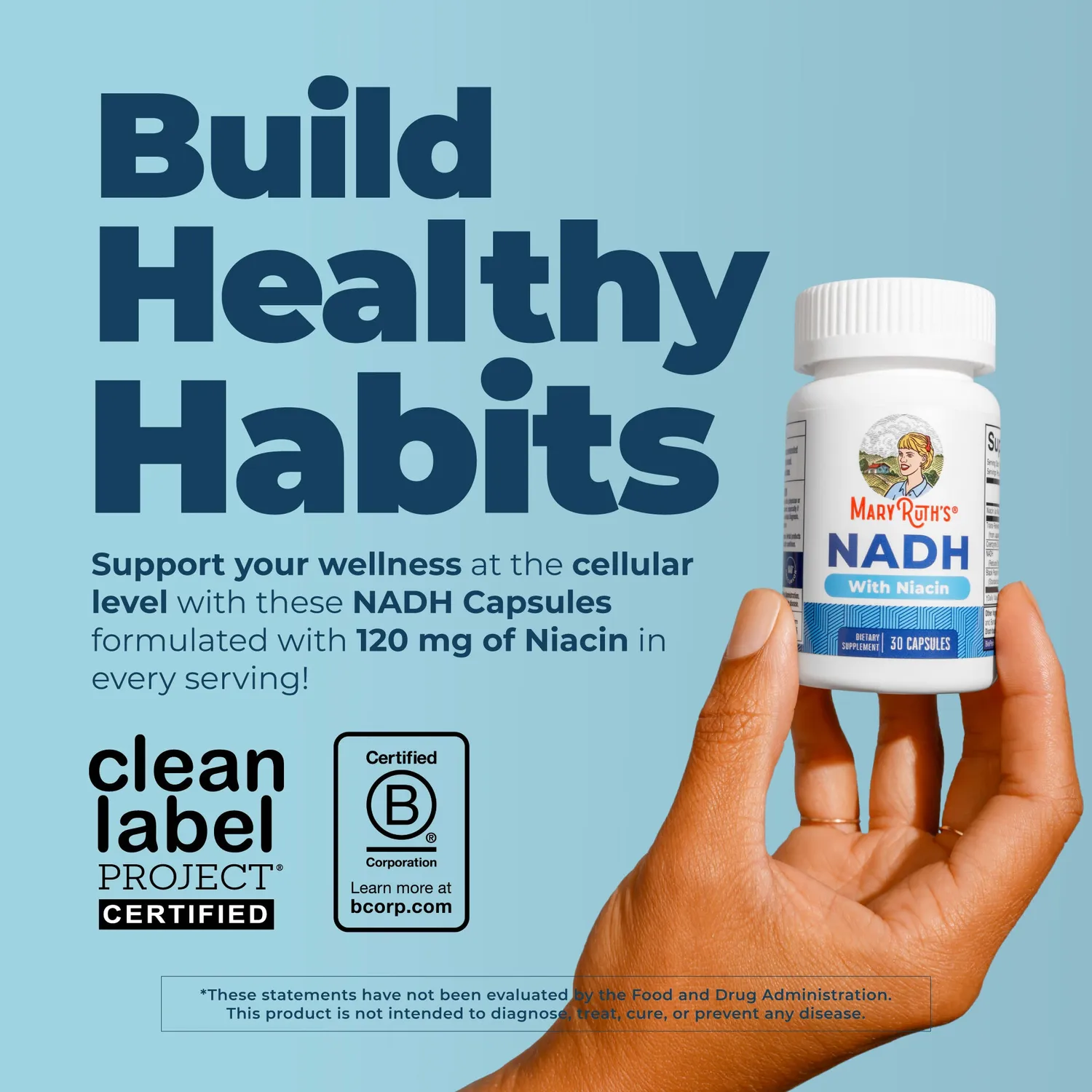 MaryRuth's NADH kapsler niacin CoQ10 1 stk