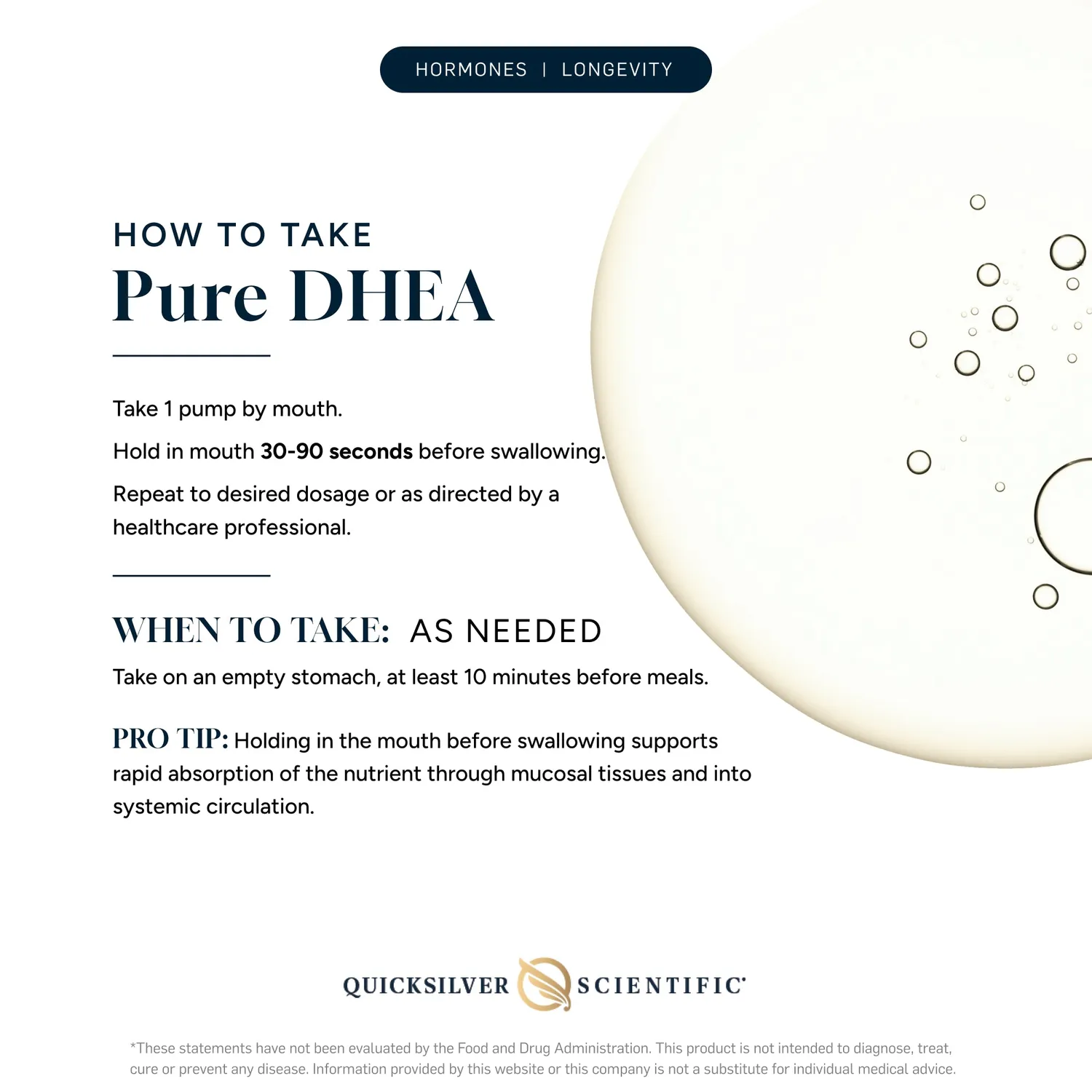 Quicksilver Pure DHEA dråper 50 ml hormon