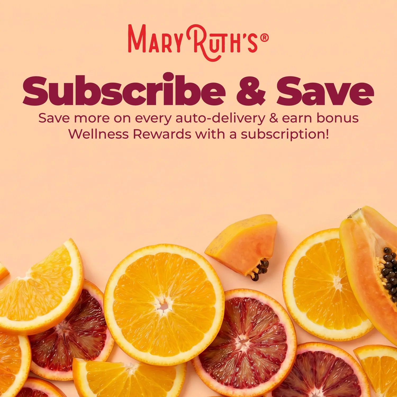 MaryRuth's Men's Multivitamin gummies papaya appelsin