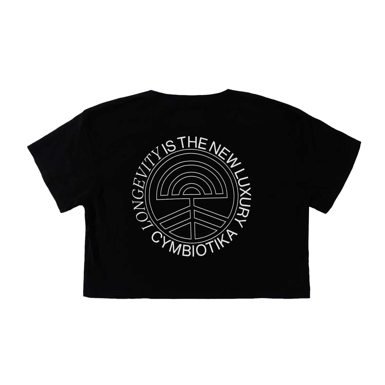 Cymbiotika Wellness Club Cropped Tee t-skjorte svart