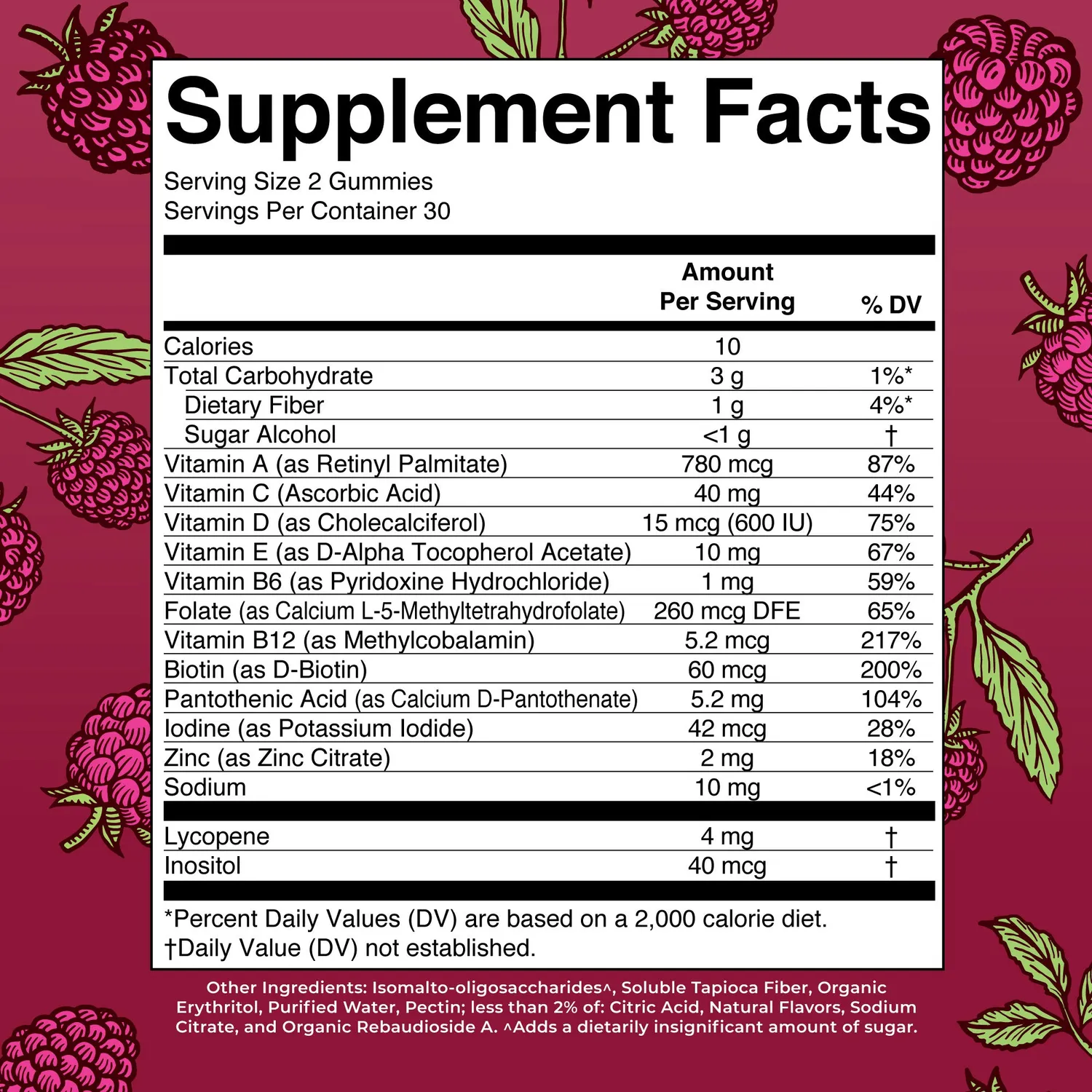 MaryRuth's Men's 40+ Multivitamin gummier bringebær prostata