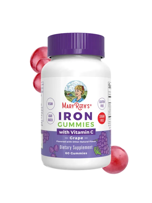 MaryRuth's Iron Gummies jerngummi sukkerfri vitamin C