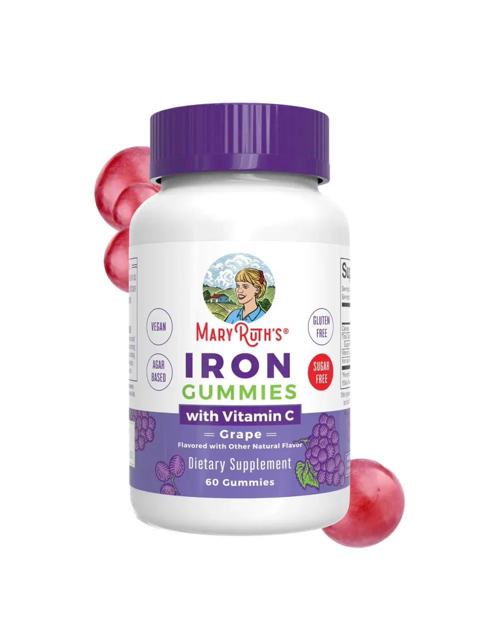 MaryRuth's Iron Gummies jerngummi sukkerfri vitamin C
