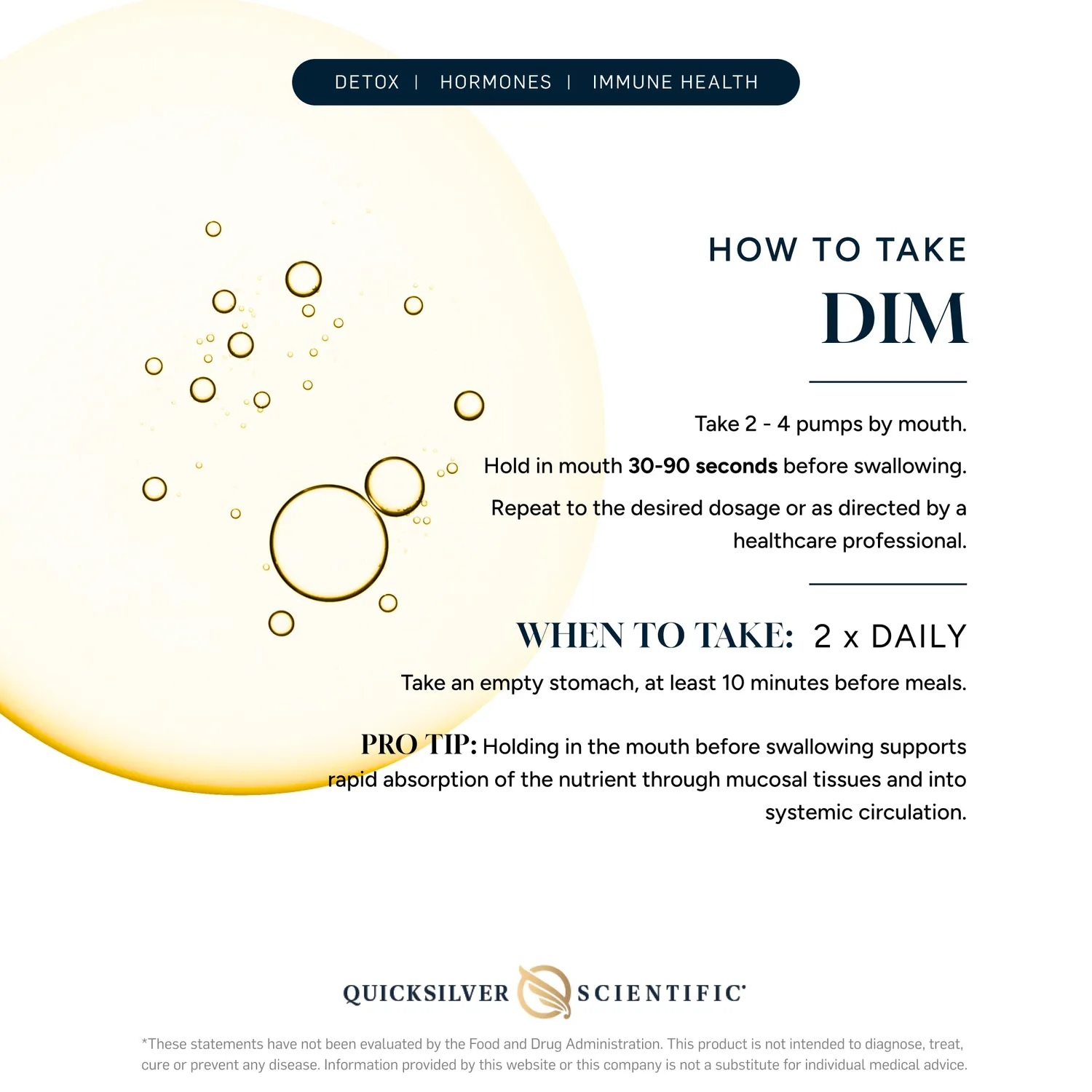 Quicksilver Scientific DIM dråper 50 ml hormonbalanse