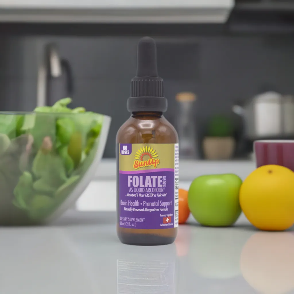 LipoNaturals SunUp Liquid Methyl Folate 680 DFE dråper 60 doser
