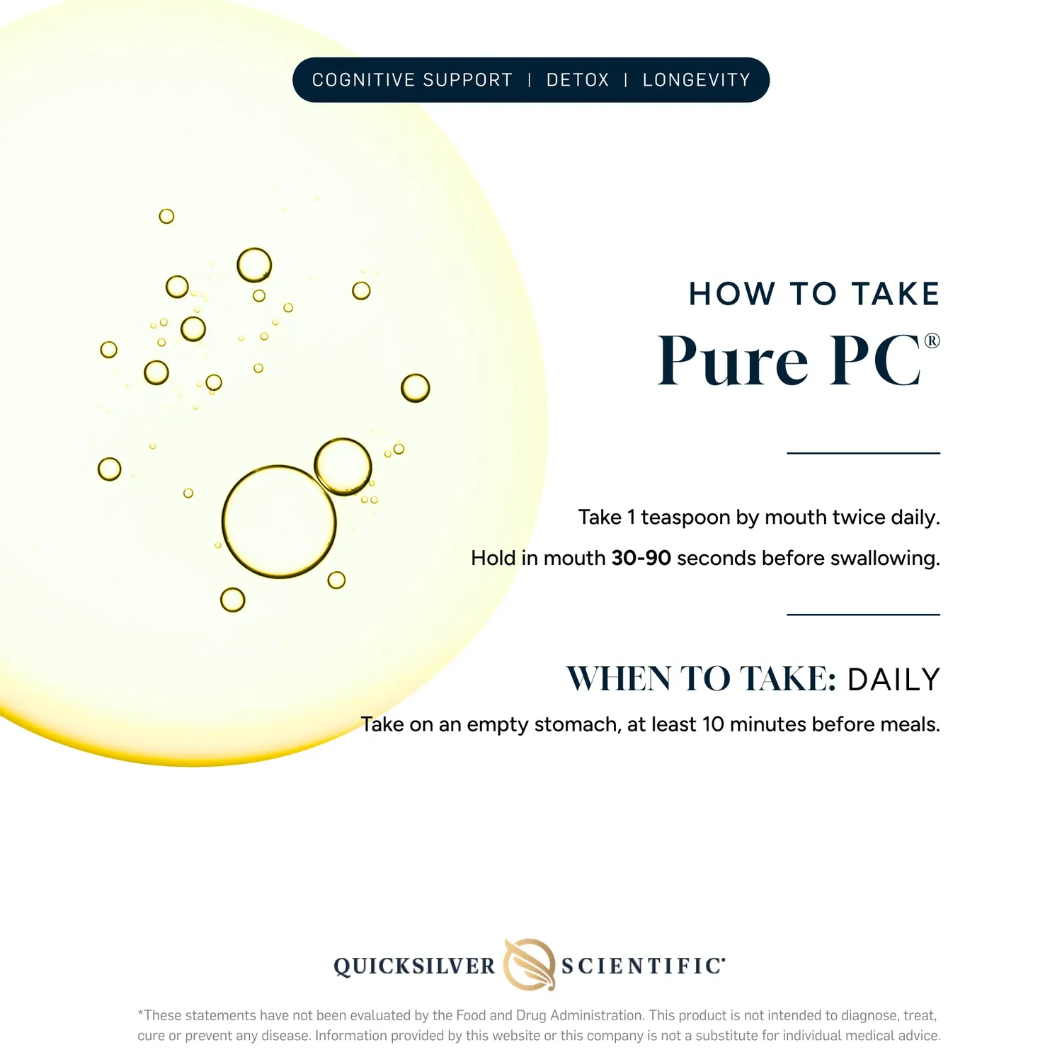 Quicksilver Scientific Pure PC fosfatidylkolin flytende 120 ml