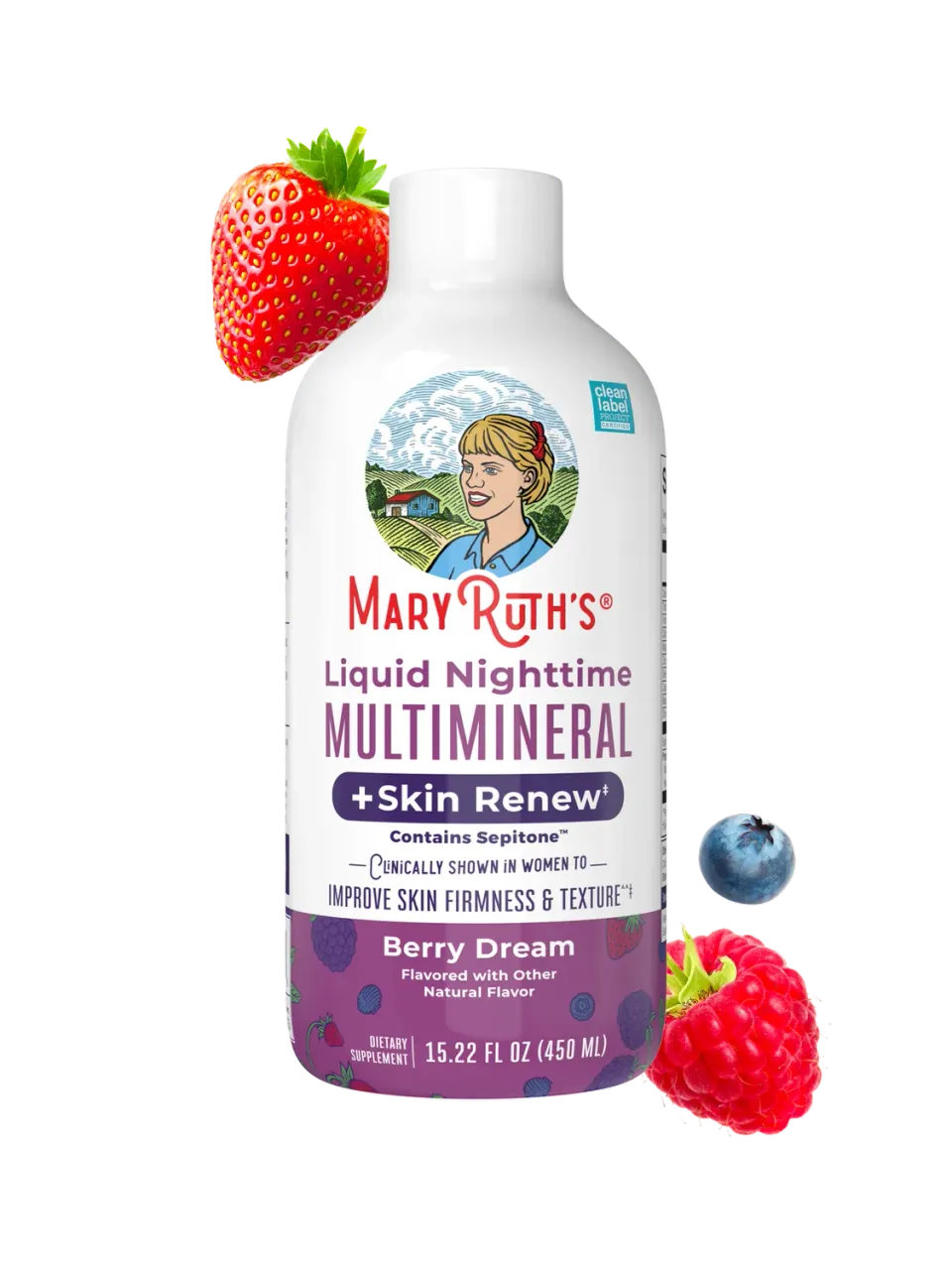 MaryRuth's Nighttime Multimineral Skin Renew flytende bær