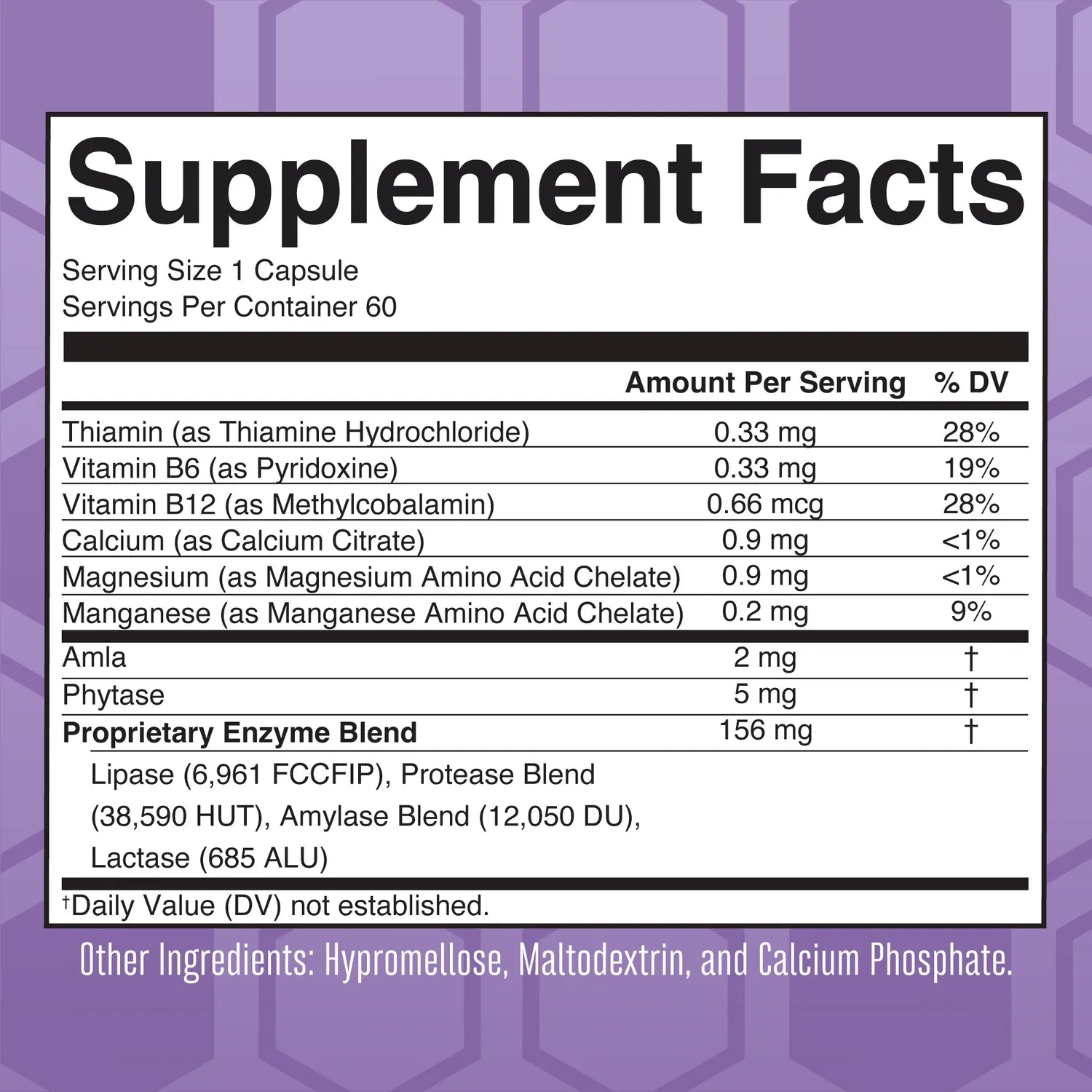 MaryRuth's Lipase Protease enzym kapsler 60 stk