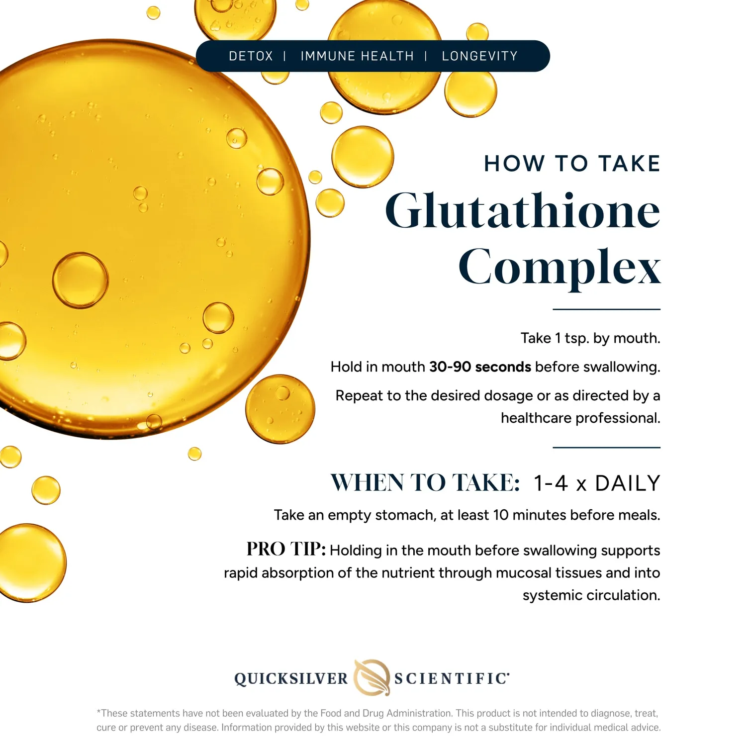Quicksilver Glutathione Complex dråper 100 ml kakao