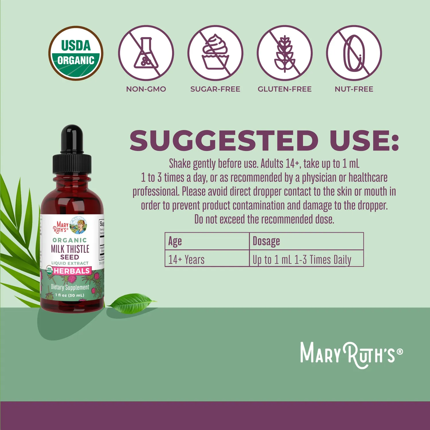 MaryRuth's Milk Thistle mariatisteldråper