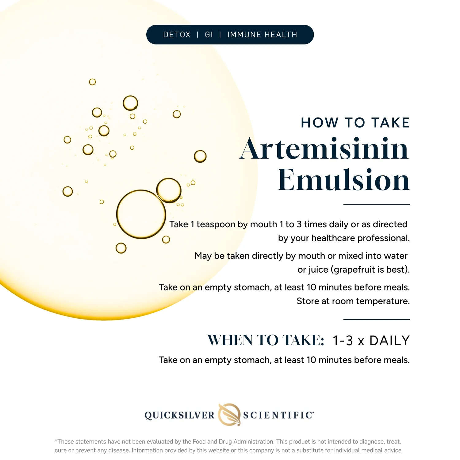 Quicksilver Scientific Artemisinin gel 120 ml malurt