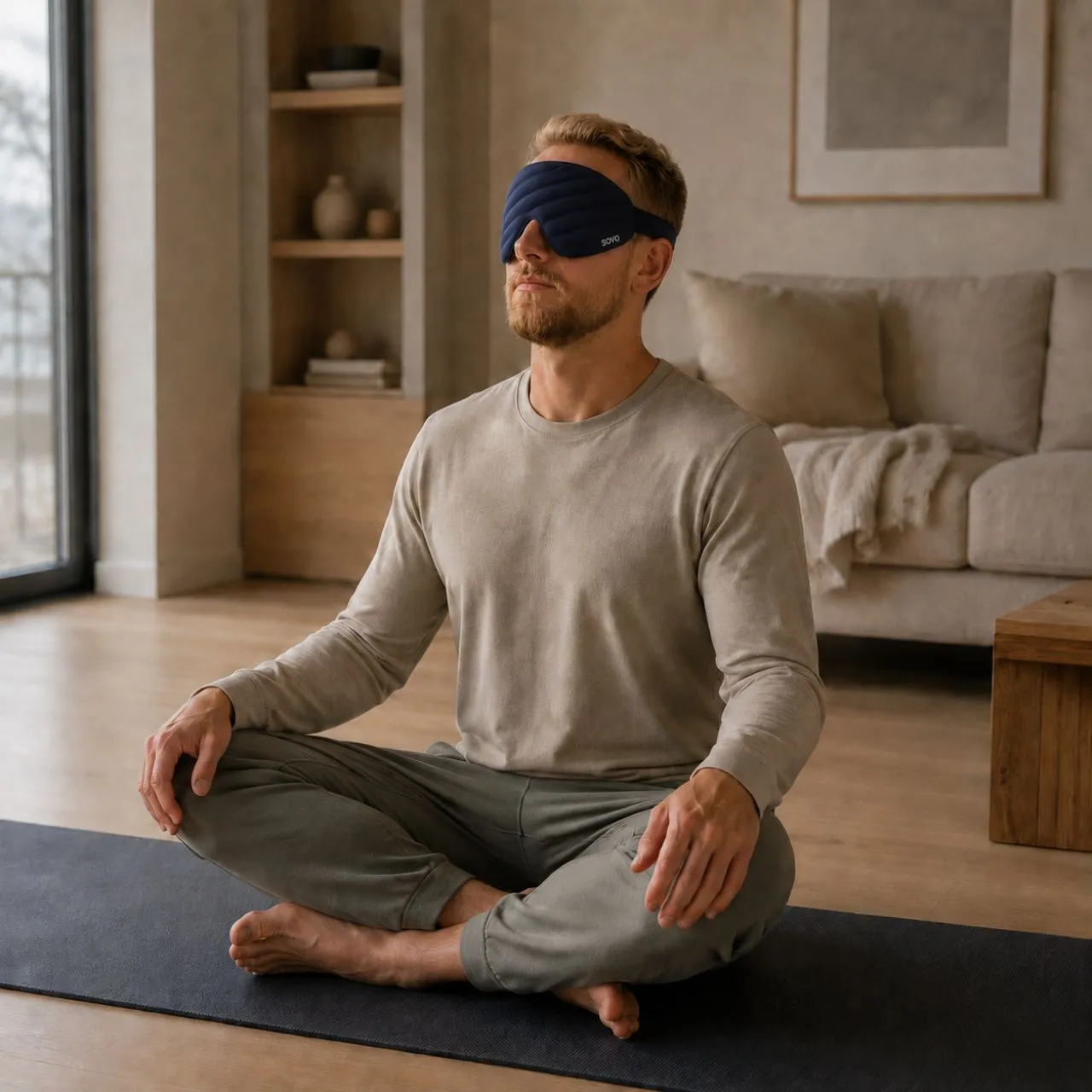 NAD Total SOVO Sleep Mask sovemaske Midnatt 3D mørkleggende