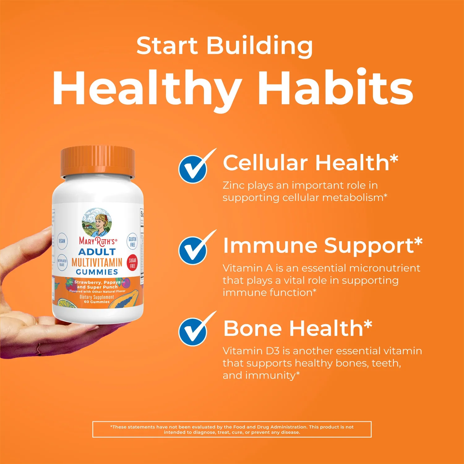 MaryRuth's Adult Multivitamin gummies voksen sukkerfri
