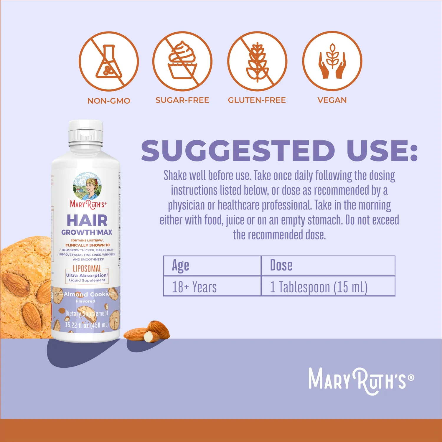 MaryRuth's Beauty From Within Hair Growth Max kosttilskudd 4-pakning hårvekst