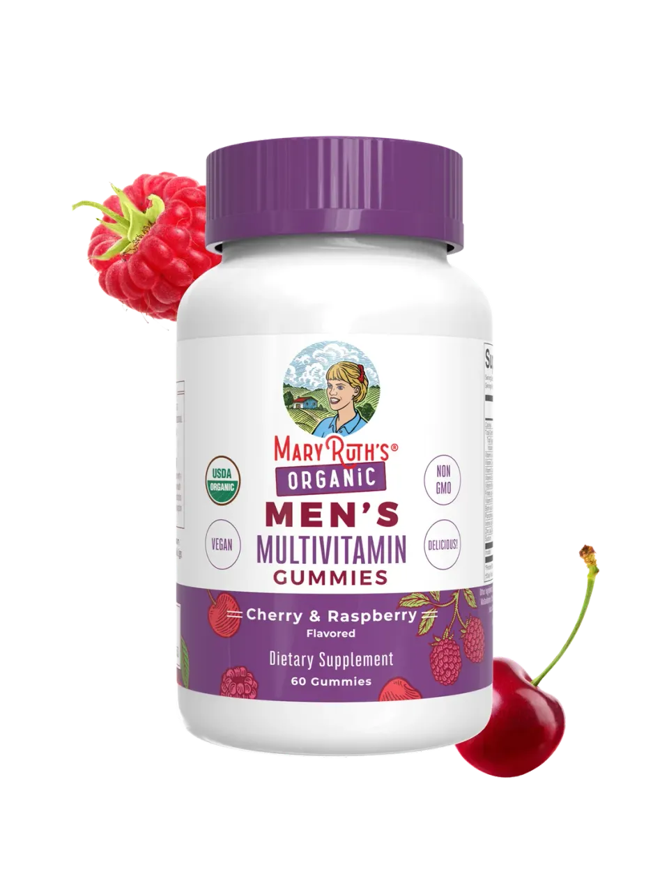 MaryRuth's Organic Men's Multivitamin vingummi kirsebær 60 stk