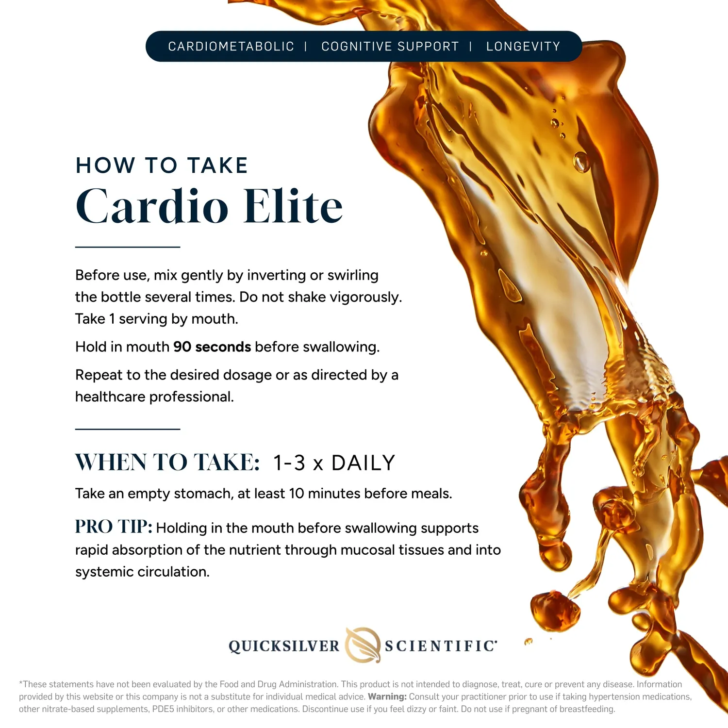 Quicksilver Scientific Cardio Elite flytende 300 ml sirkulasjon