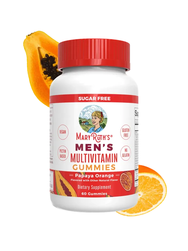 MaryRuth's Men's Multivitamin gummies papaya appelsin