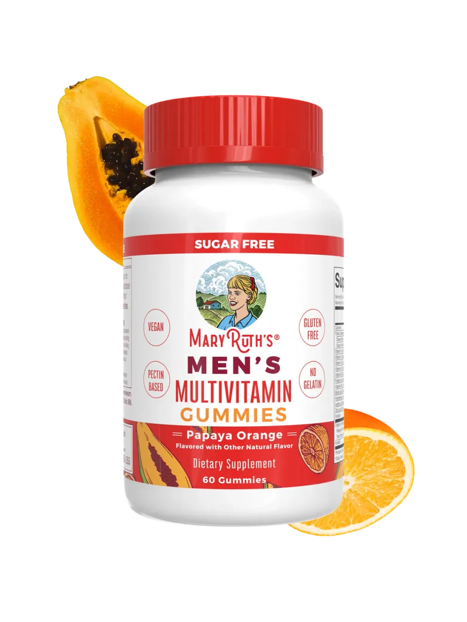 MaryRuth's Men's Multivitamin gummies papaya appelsin