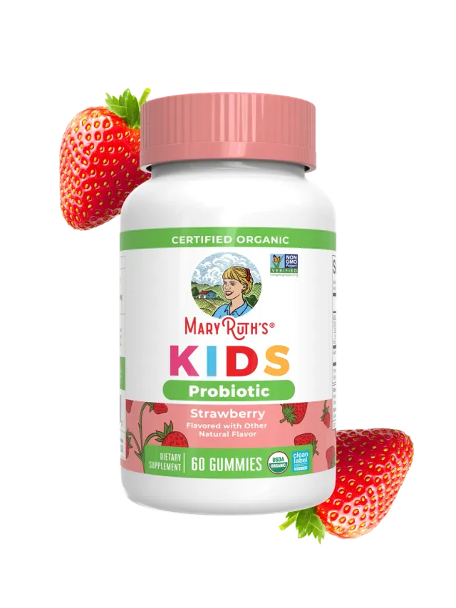 MaryRuth's Organic Kids Probiotic gummies jordbær 60 stk