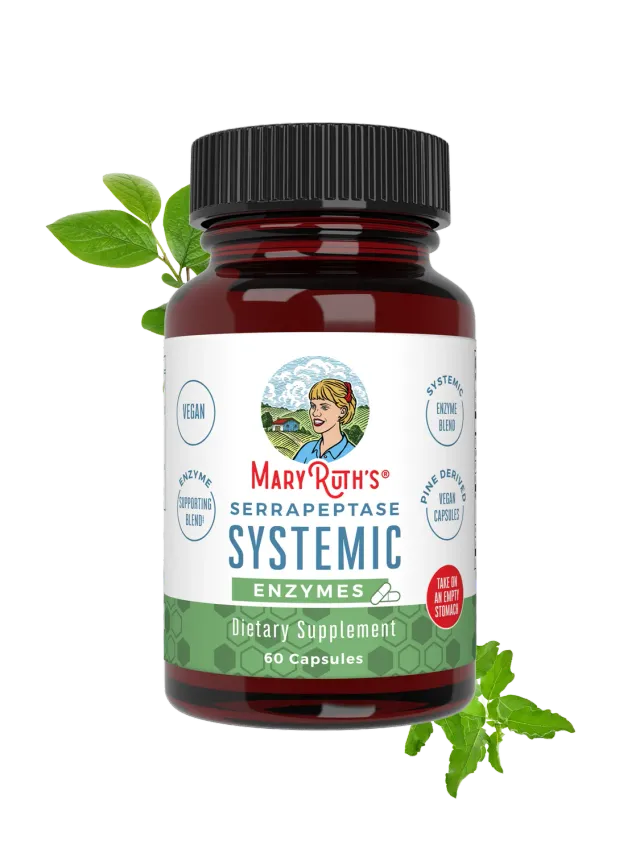 MaryRuth's Serrapeptase enzymkapsler 60 stk systemisk