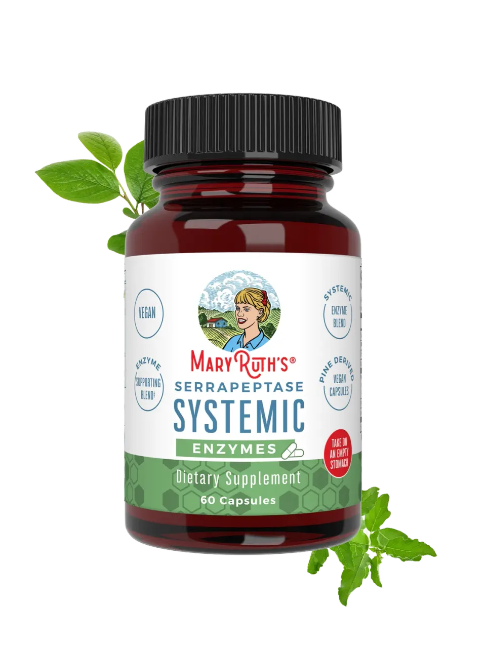 MaryRuth's Serrapeptase enzymkapsler 60 stk systemisk
