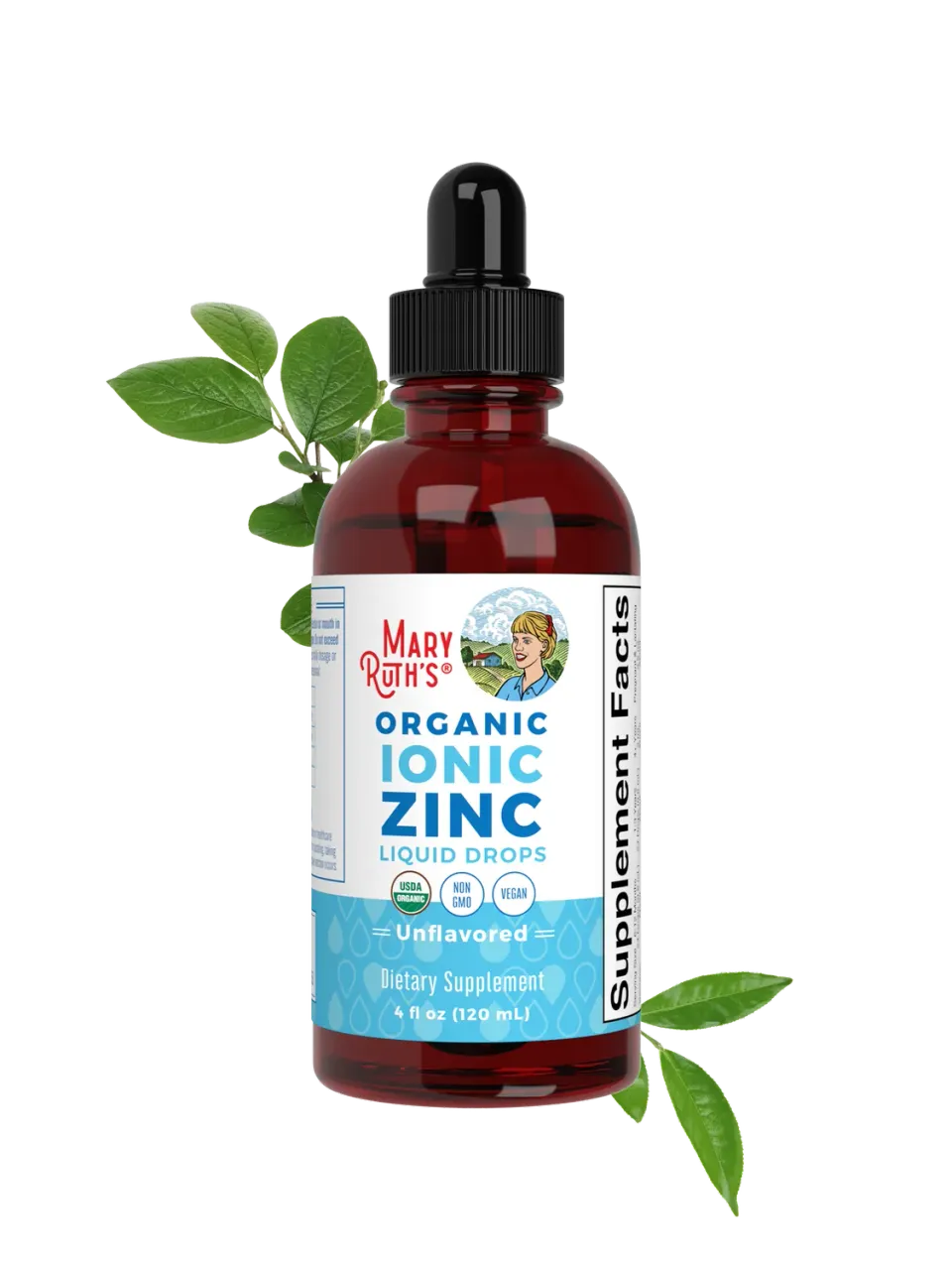 MaryRuth's Organic Ionic Zinc Liquid Drops dråper uten smak immun