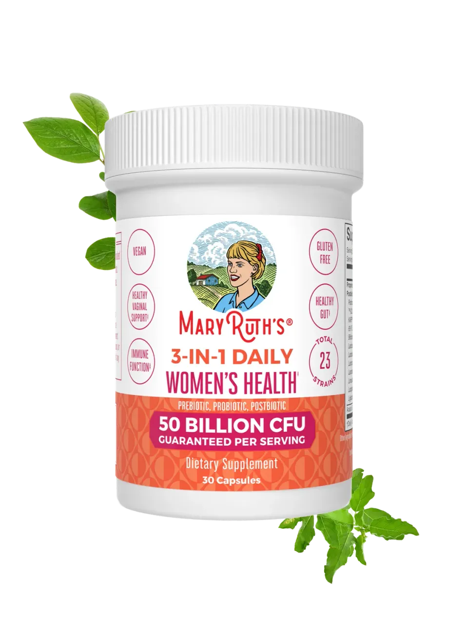 MaryRuth's 3-in-1 Women's Health kapsler probiotika