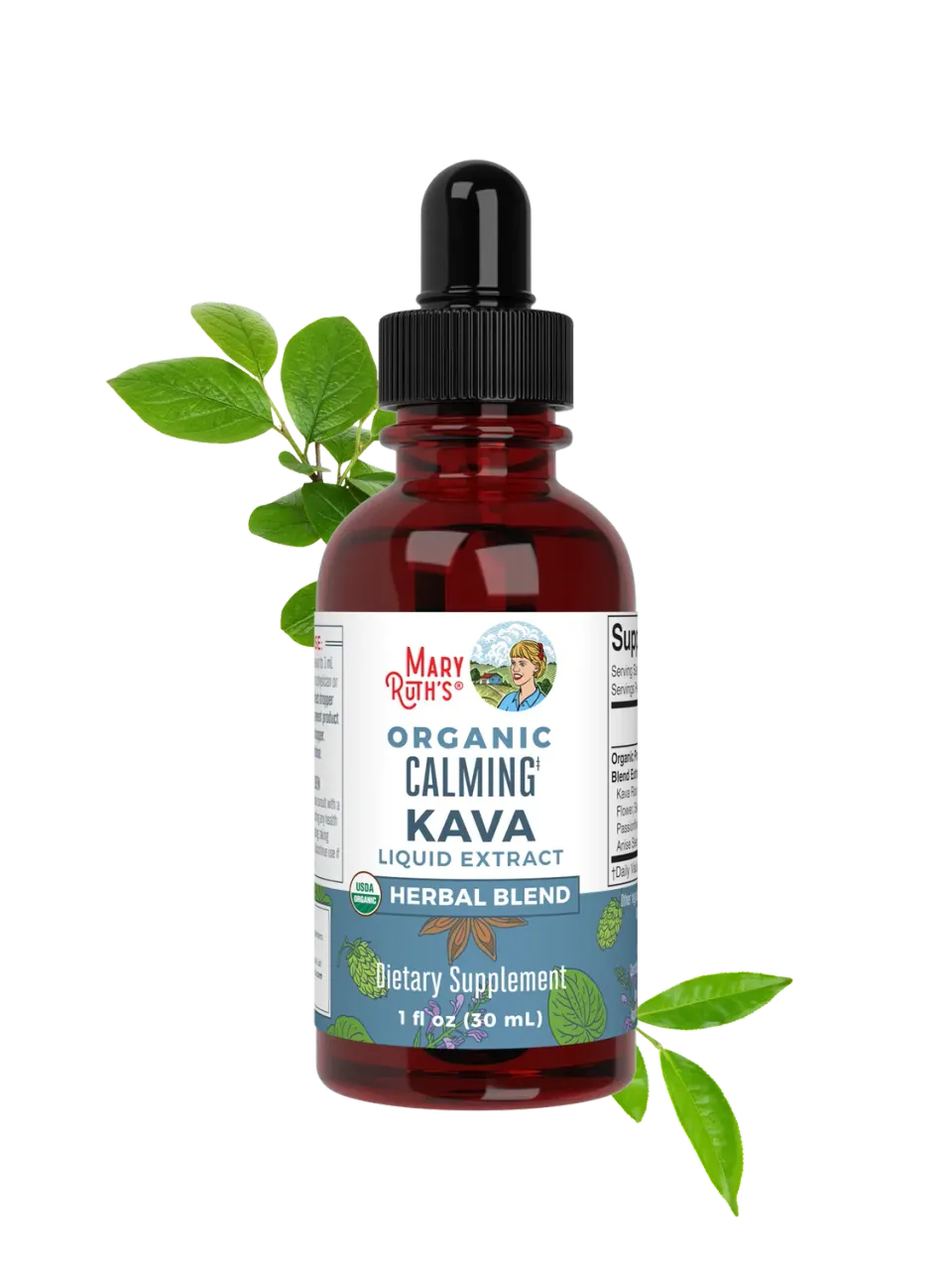 MaryRuth's Organic Calming Kava dråper 30 doser ro