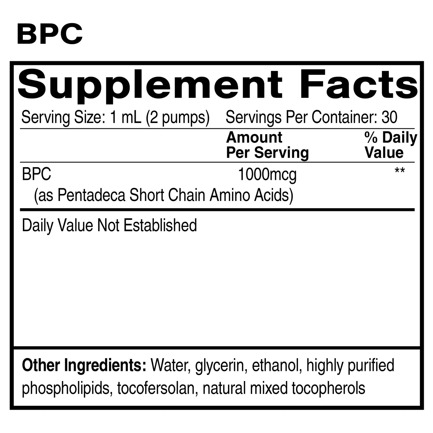 Quicksilver Liposomal BPC dråper 30 ml aminosyre