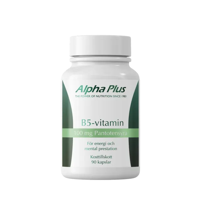 A+ Multivitamin B5-vitamin 100 mg 90 kapsler pantotensyre