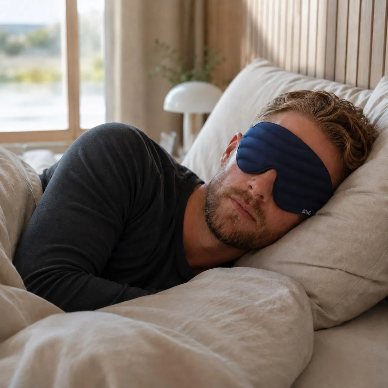 NAD Total SOVO Sleep Mask sovemaske Midnatt 3D mørkleggende