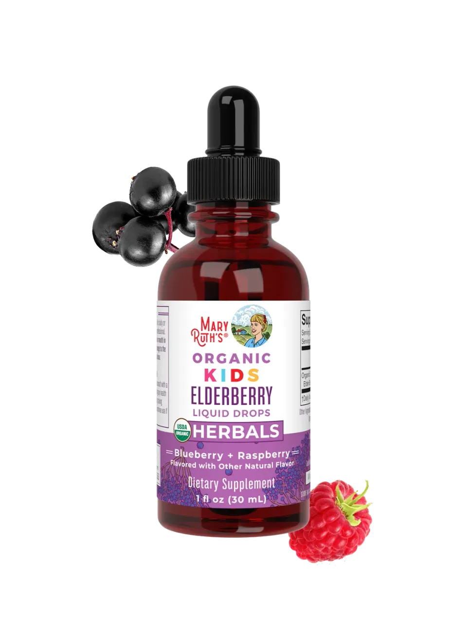 MaryRuth's Kids Elderberry dråper økologisk 60 doser