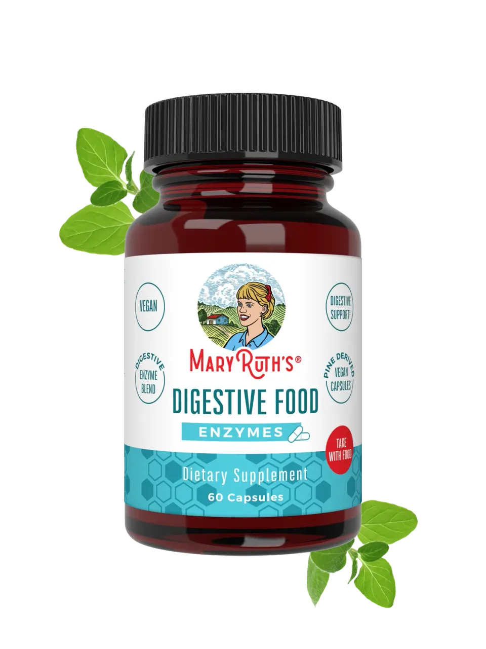 MaryRuth's Digestive Food Enzymes kapsler 60 stk enzymblanding