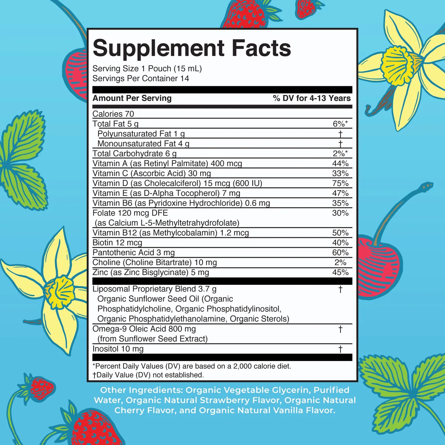 MaryRuth's Kids Multivitamin liposomal poser 14 stk