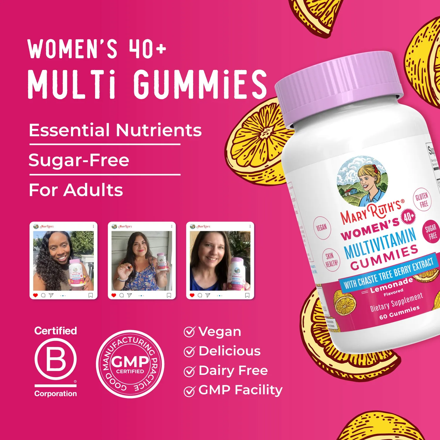 MaryRuth's Women's 40+ Multivitamin gummies kvinner 40+