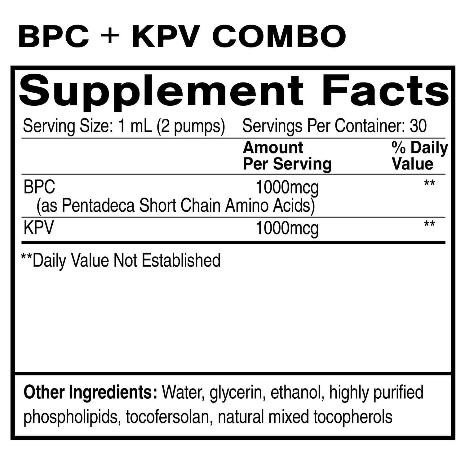 Quicksilver Scientific BPC + KPV liposomale dråper 30 ml tarmstøtte