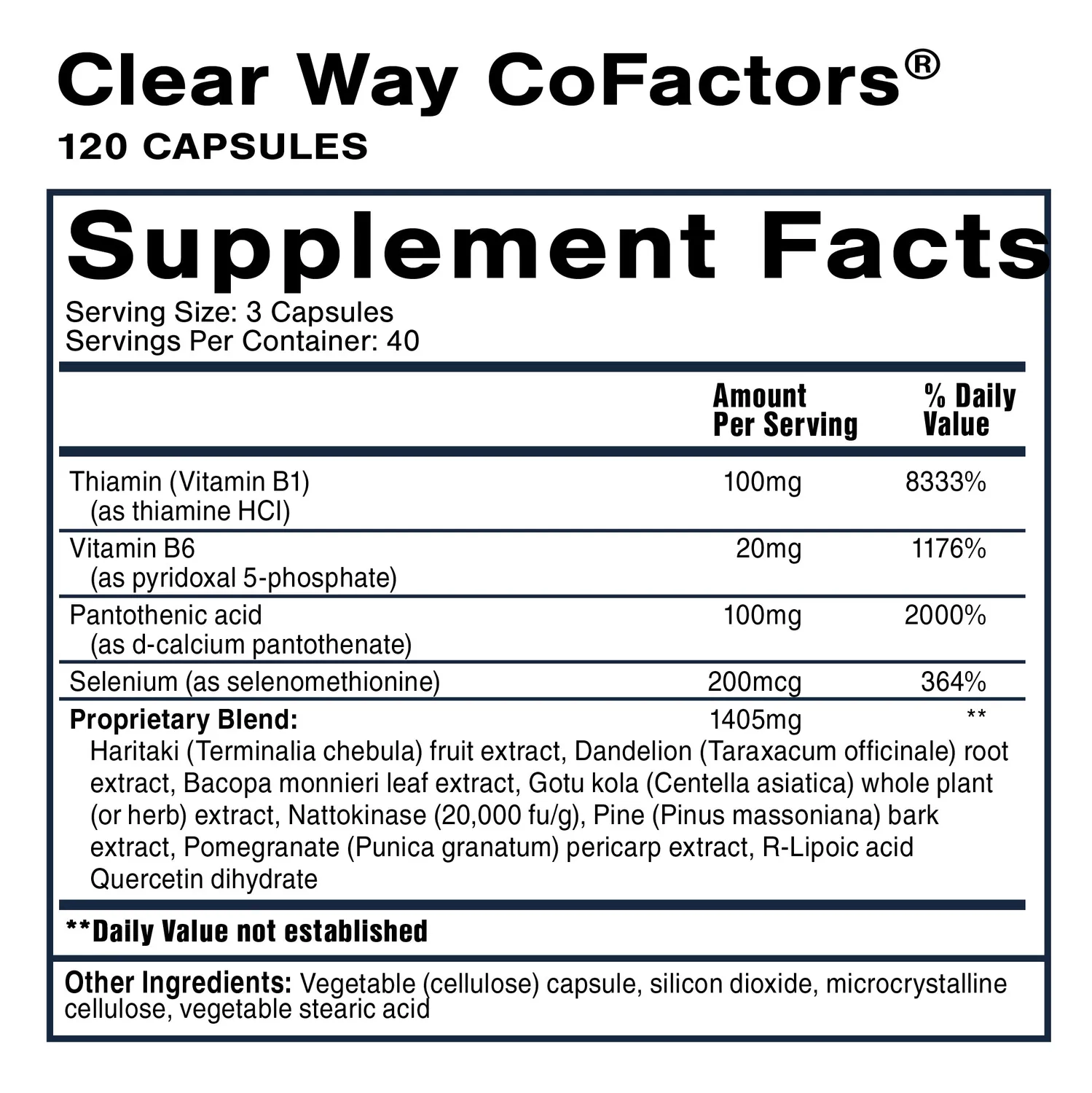 Quicksilver Scientific Clear Way Cofactors kapsler 120 stk detox